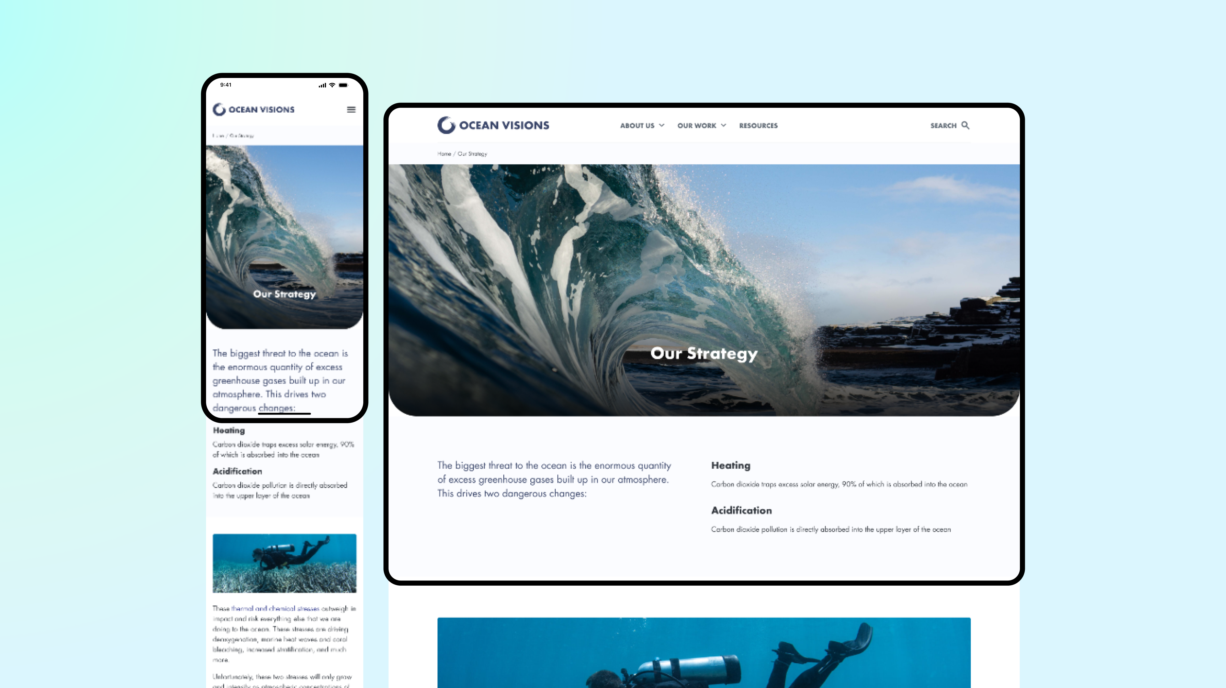 Ocean Visions landing page